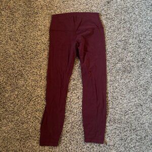 Lululemon Maroon High-Waist Full-Length Leggings Size 8